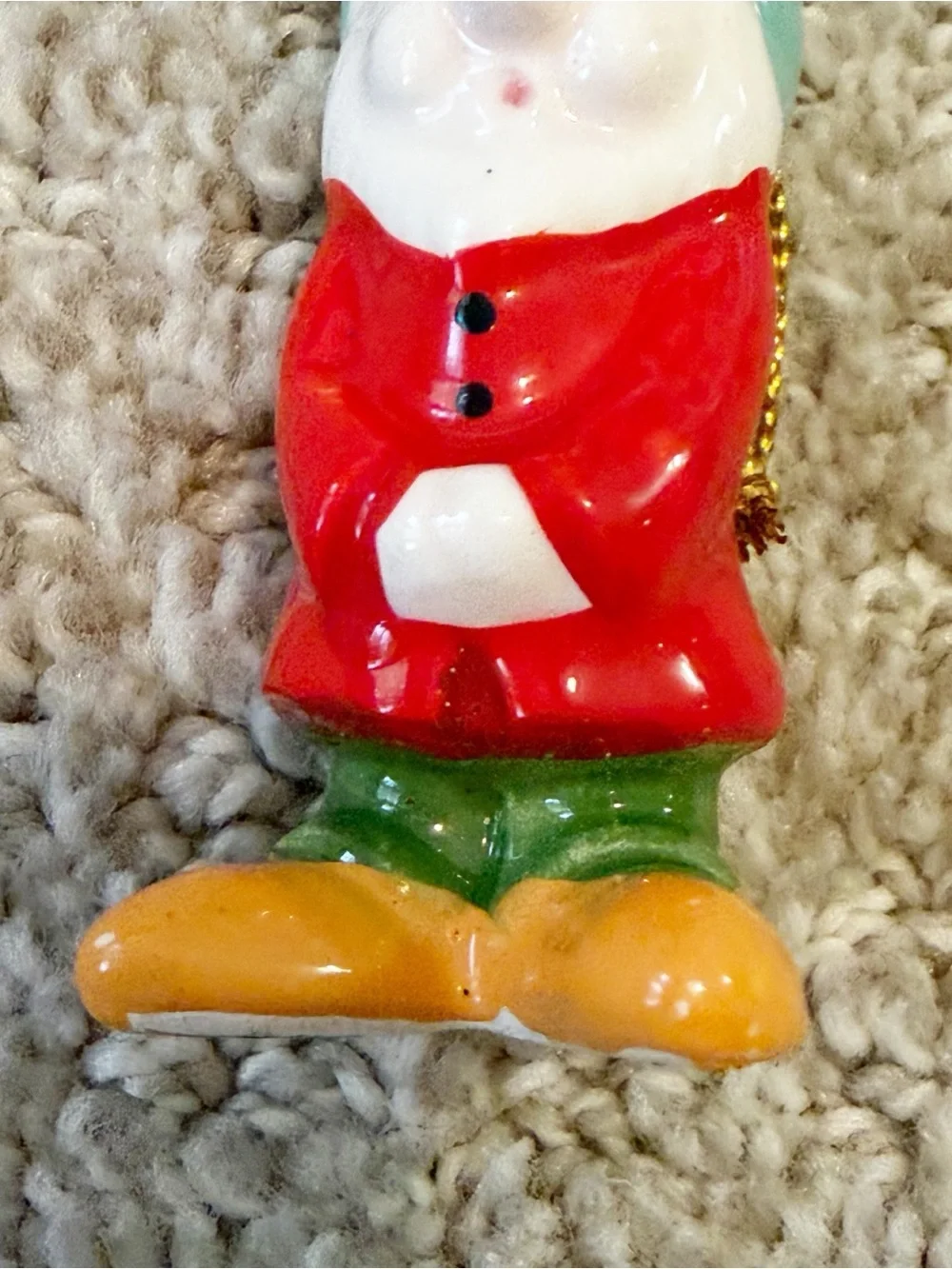 Vintage Disney Snow White Character Christmas Ornament SNEEZY Japan Vintage 1992